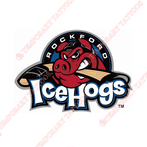 Rockford IceHogs Customize Temporary Tattoos Stickers NO.9130